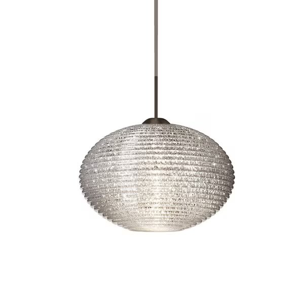 Pape 10 Cord Pendant, Glitter, Bronze Finish, 1x9W LED, Besa Lighting, Mfr#: 1JT-4912GL-LED-BR